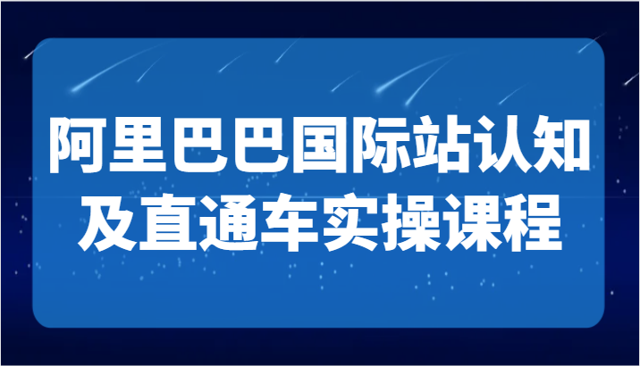 图片[1]-阿里巴巴国际站认知能力及淘宝直通车实操课-国际性房地产逻辑性、国际站运营精准定位、TOP商家运营构思-暖阳网-优质付费教程和创业项目大全